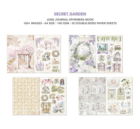 Junk Journal & Ephemera Book "Secret Garden"