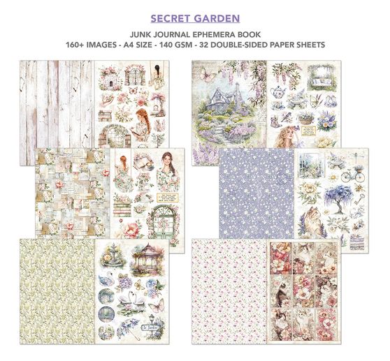 Junk Journal & Ephemera Book "Secret Garden"