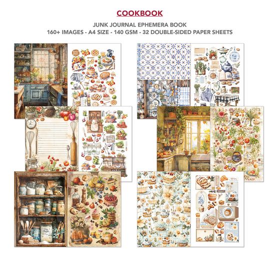 Junk Journal & Ephemera Book "Cookbook"