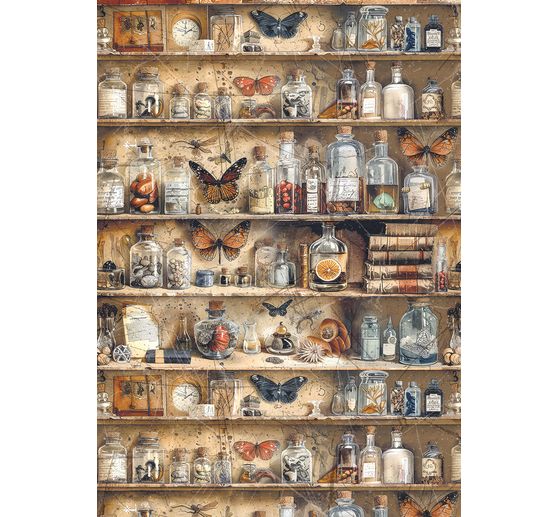 Motif straw silk assortment "Cabinet of Curiosities", set of 8