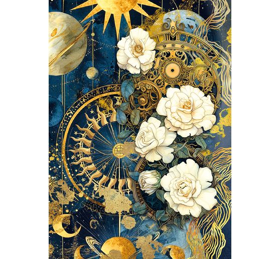 Motif straw silk assortment "Celestial", set of 8