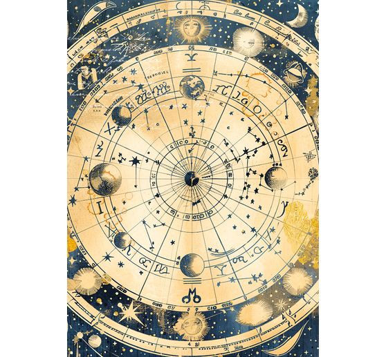 Motif straw silk assortment "Celestial", set of 8