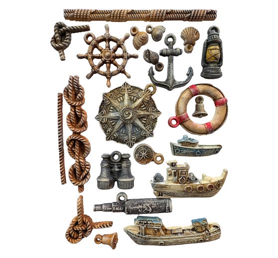 Silicone mould A5 "Silent Sea - Rudders & Boats"