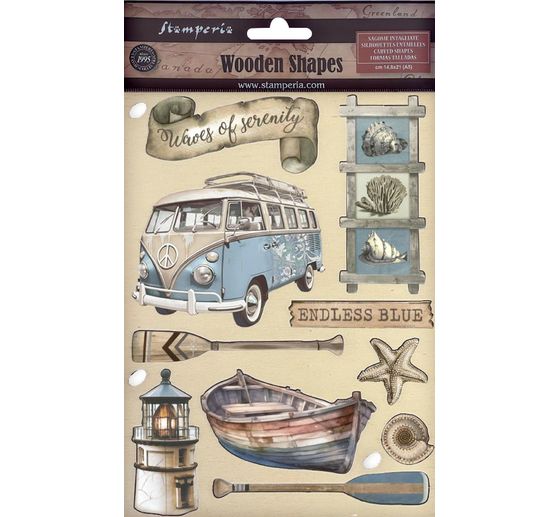 Lasercut motifs "Silent Sea - Endless Blue"