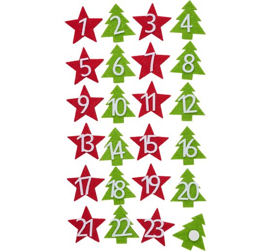VBS Felt advent numbers with adhesive dots