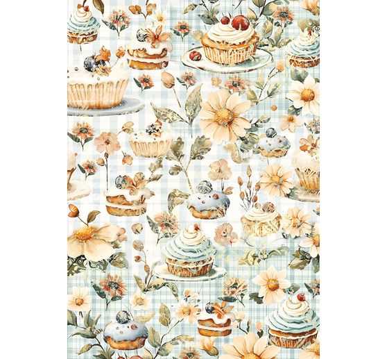 Assortimento di sete di paglia con motivi "Cookbook", set di 8 pezzi