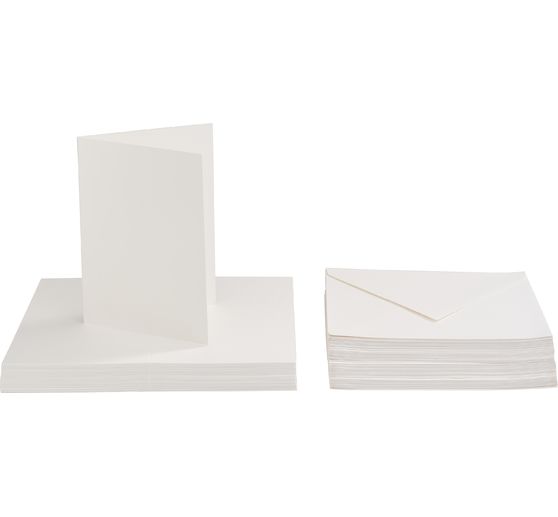 VBS Double cards with envelopes "Cream", 50 pieces