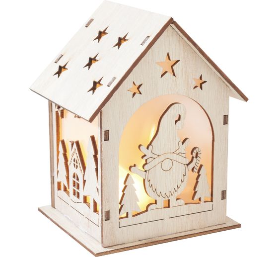 VBS Wooden building kit "Gnome house", incl. LEDs