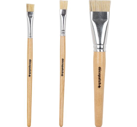 Pennelli in setola di seta Décopatch, set di 3 pezzi