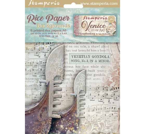 Motif straw silk backgrounds "Venice City of Art"