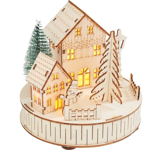 VBS Wooden building kit "Landscape of lights with houses", incl. lighting