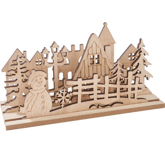VBS Wooden building kit "Village with snowman"