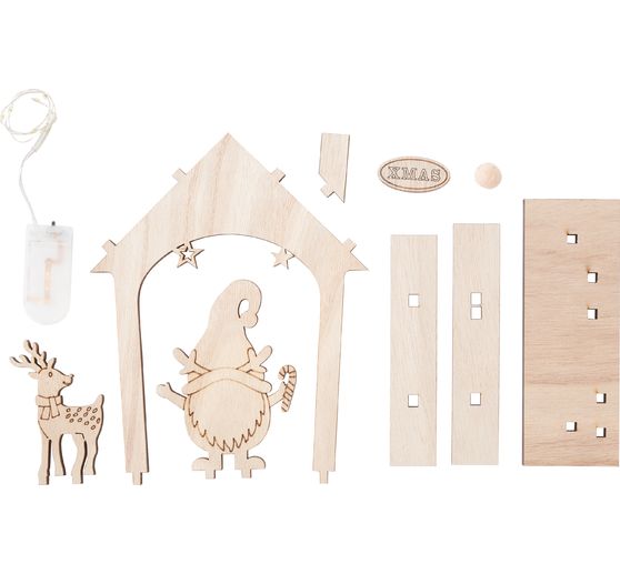 VBS Wooden building kit "Gnomehouse", incl. LEDs