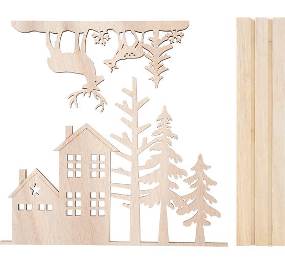 VBS Kit di montaggio in legno "Renna ai margini della foresta".