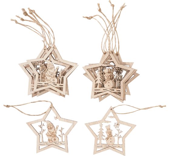 VBS Tree decoration pendants "Santa and Snowman"