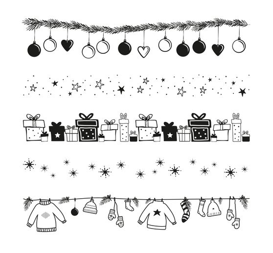 Clear Stamps "Christmas borders trims"