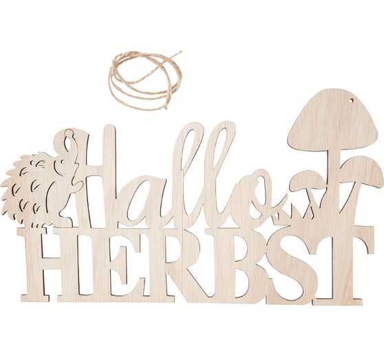 VBS Wooden sign "Hallo Herbst"