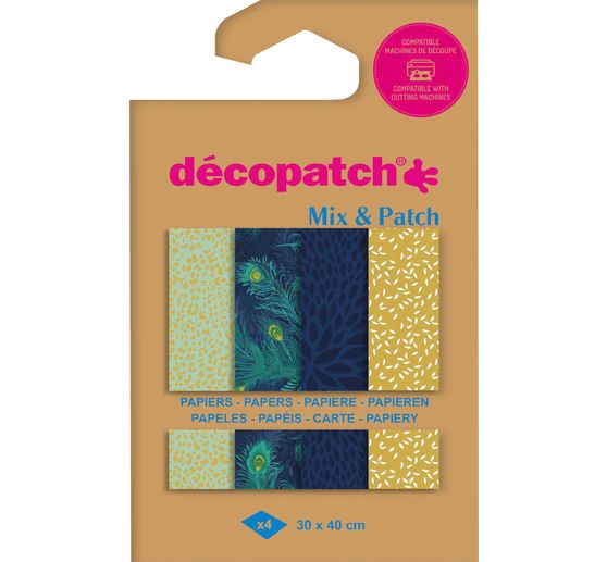 Décopatch Pocket Hot-Foil Collection Mix and Patch "Golden Peacock"