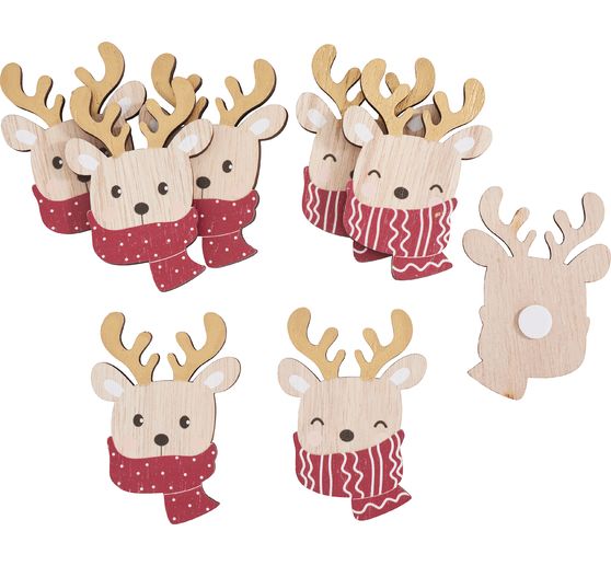 VBS Scatter decorations "Linus the reindeer", 8 pieces