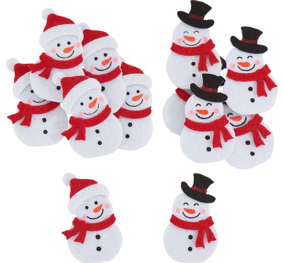 VBS Felt scatter decorations "Snowy", 12 pieces