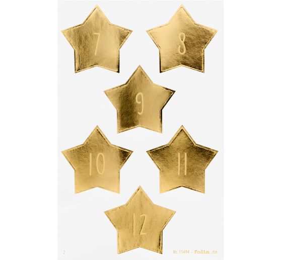 Advent calendar stickers "Stars Gold"