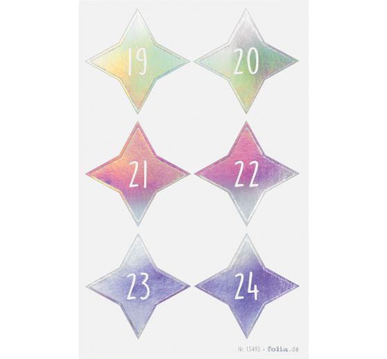 Advent calendar stickers "Sparks Iridescent"