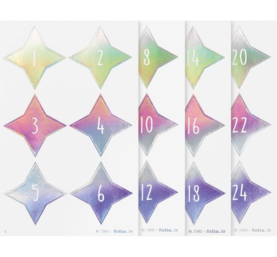 Advent calendar stickers "Sparks Iridescent"