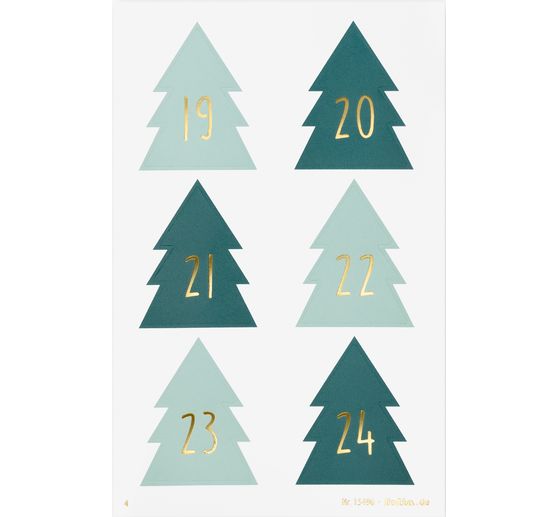 Advent calendar stickers "Christmas Tree"