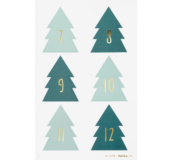 Advent calendar stickers "Christmas Tree"