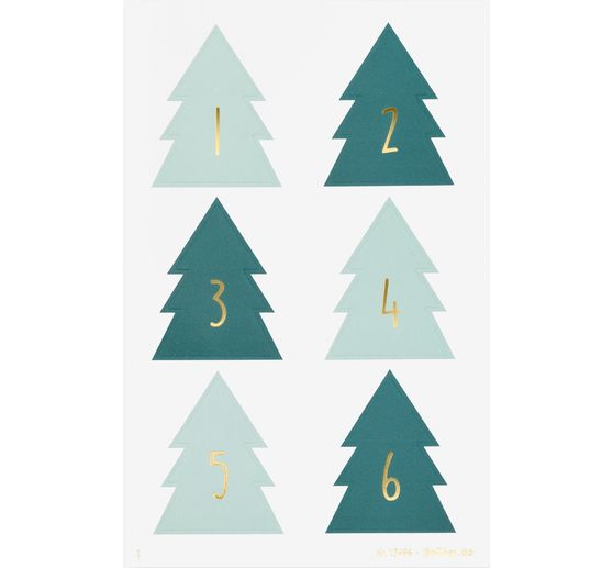 Advent calendar stickers "Christmas Tree"