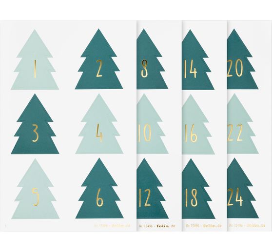 Advent calendar stickers "Christmas Tree"