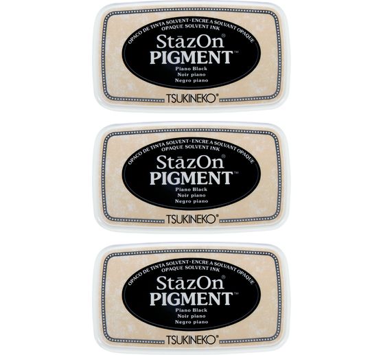 StazOn Pigment ink pads black, set of 3