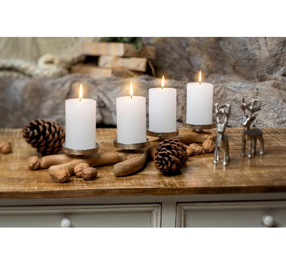 Advent candles "Rustic", tiered, set of 4