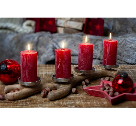 Advent candles "Rustic", tiered, set of 4