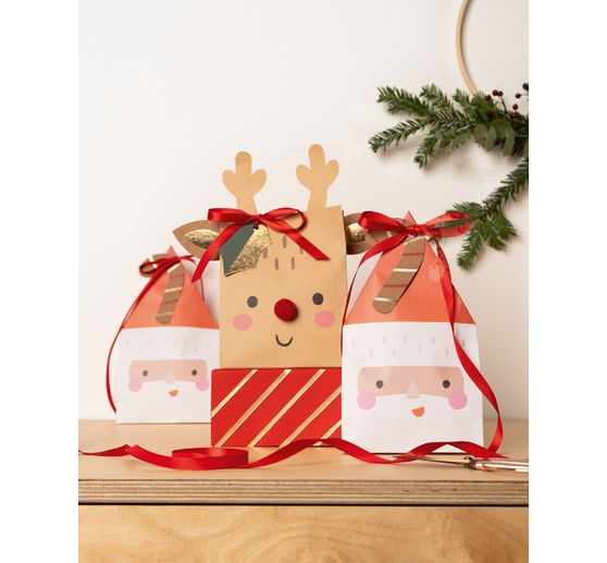 Paper Bag Set "Santa & Deer"