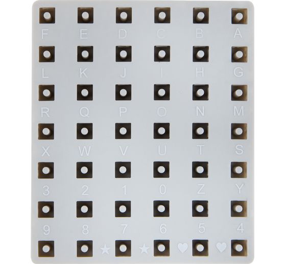 Silicone casting mould "Beads - letters & numbers"