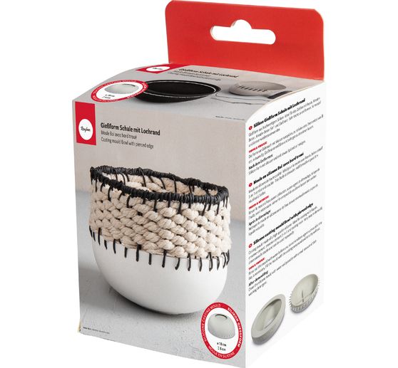 Silicone casting mould "Bowl with perforated edge"