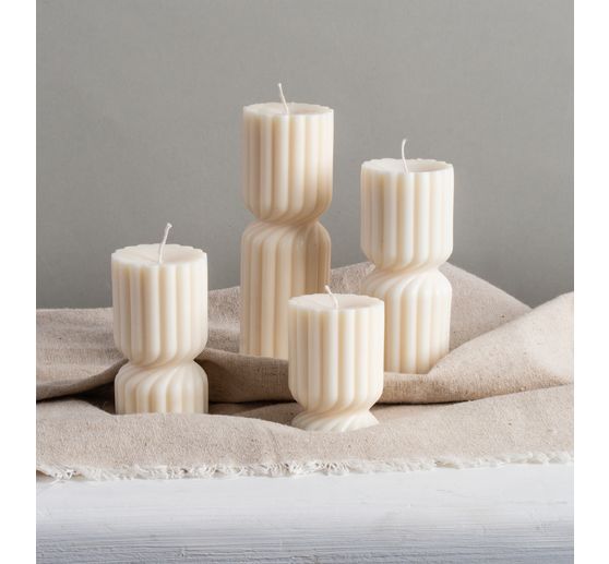 Silicone candle mould "Twisted fluted candle"