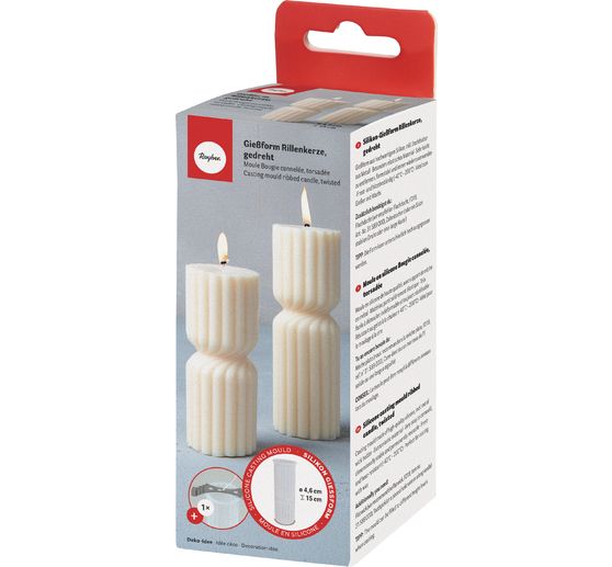 Silicone candle mould "Twisted fluted candle"