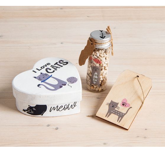 Rub On Transfer paper "Flower Cat"