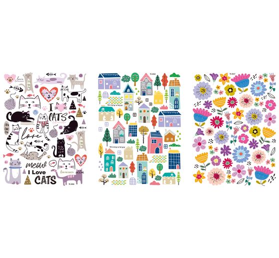 Rub On Transfer paper "Flower Cat"