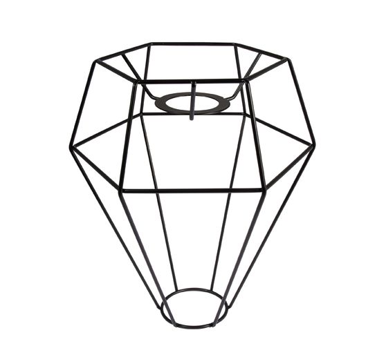 Metal lampshade frame, black coated