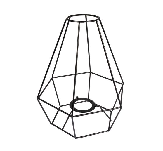 Metal lampshade frame, black coated