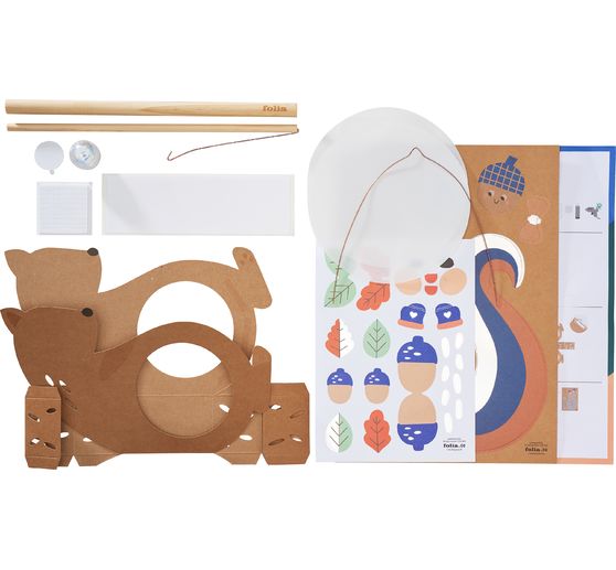 Kit per lavoretti con lanterna "scoiattolo", incl. luce LED