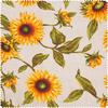 Decoration fabric linen optics "Sunflower"