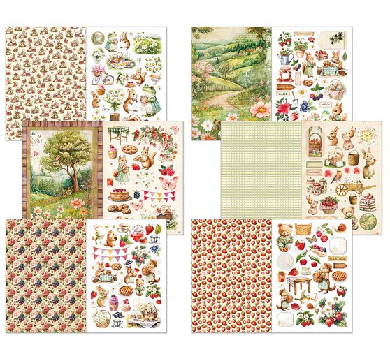 Giornale spazzatura e libro di ephemera "Festa nel bosco