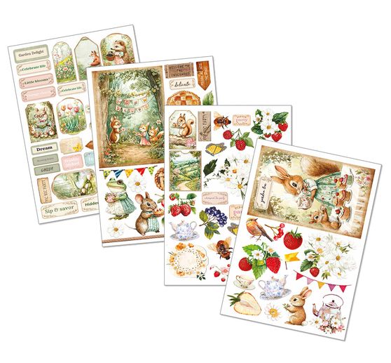 Giornale spazzatura e libro di ephemera "Festa nel bosco