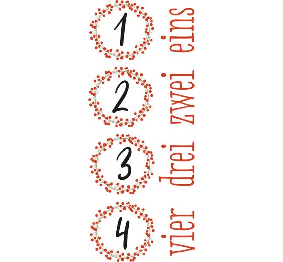 Transfer paper "Advent numbers"