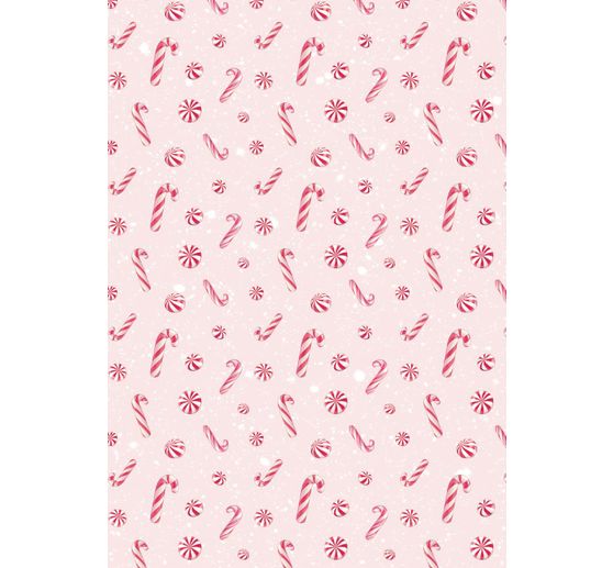 Motif straw silk backgrounds "Candy Christmas"