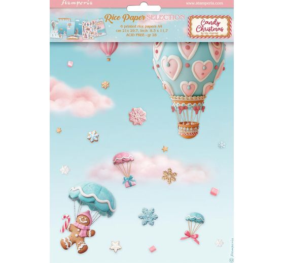 Motif straw silk assortment "Candy Christmas", set of 6